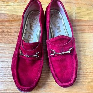 Sam Edelman Red suede loafers